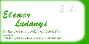 elemer ludanyi business card